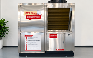 Cascadewarmtepomp voor industrieel warm water tot 120&deg;C